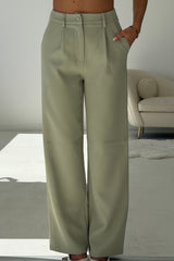 Jo Pleat Detail Tailored Trouser Sage