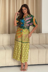 Havanaa Green Multi Midi Dress