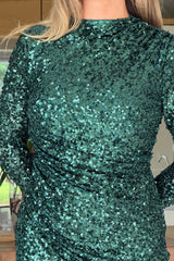 Clarice Green Sequin Maxi Dress