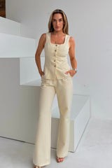 Jo Pleat Detail Tailored Trouser Ivory