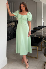 Jemima Square Neck Midi Dress Mint