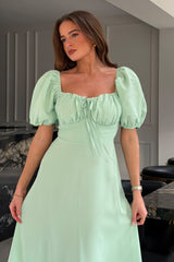 Jemima Square Neck Midi Dress Mint
