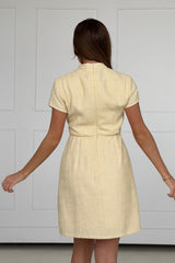 Laureen Tweed Mini Dress Yellow