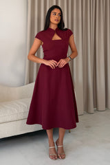 Amora Midi Dress Wine