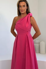 Keeley Bow Shoulder Maxi Dress Pink