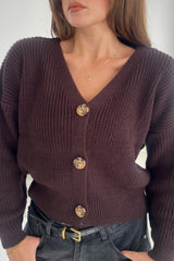 Kiera Relaxed Fit Cardigan Walnut