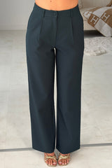 Jo Pleat Detail Tailored Trouser Emerald Green