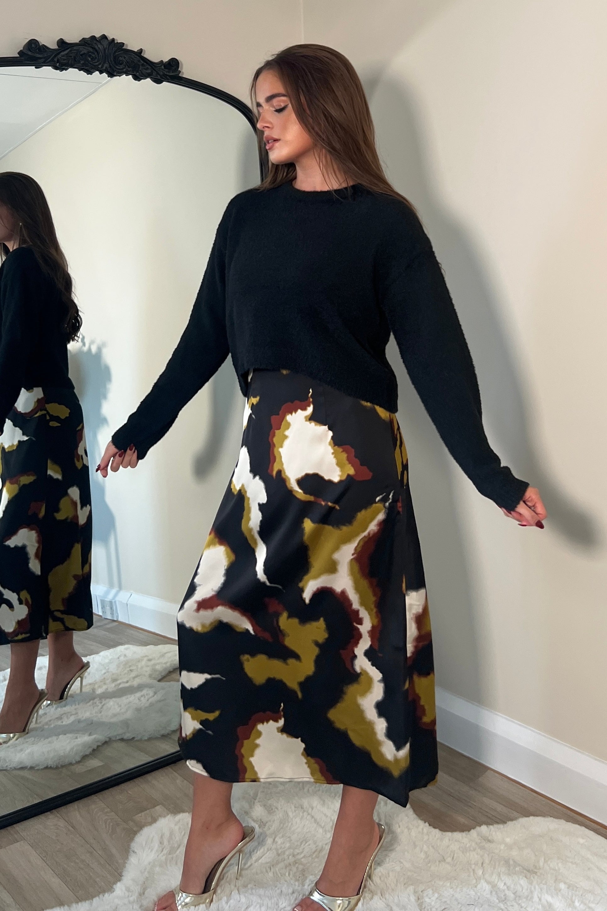 Ayesha Jumper And Slip Dress Set Abstract