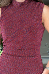 Calista Red Shimmer Maxi Dress