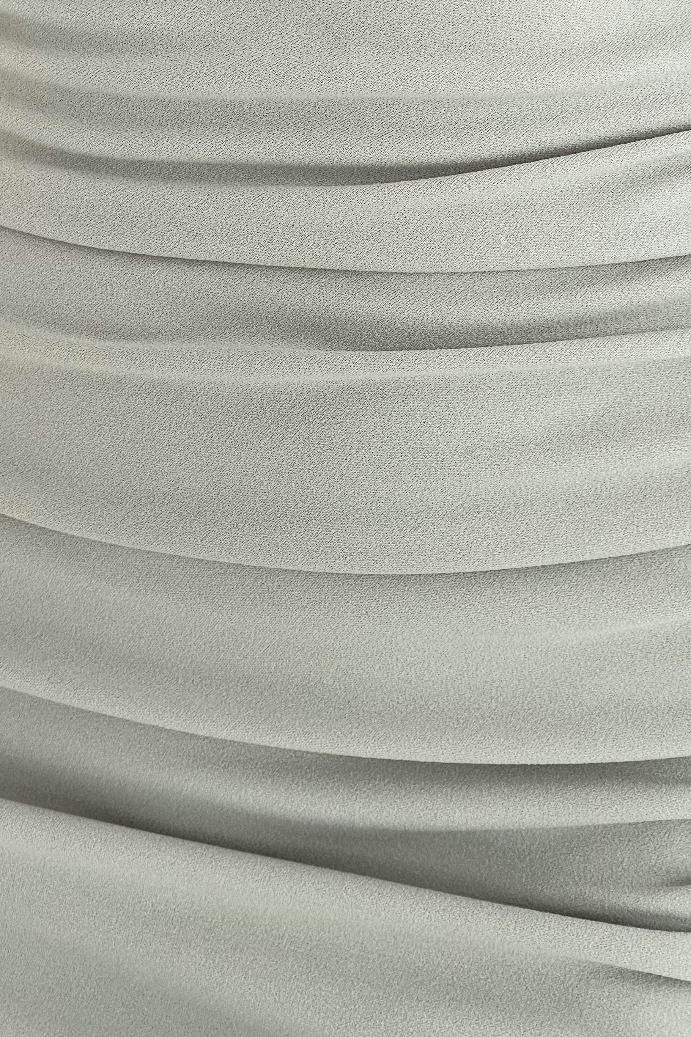 Bessie Halter Neck Sage Side Split Midi Dress