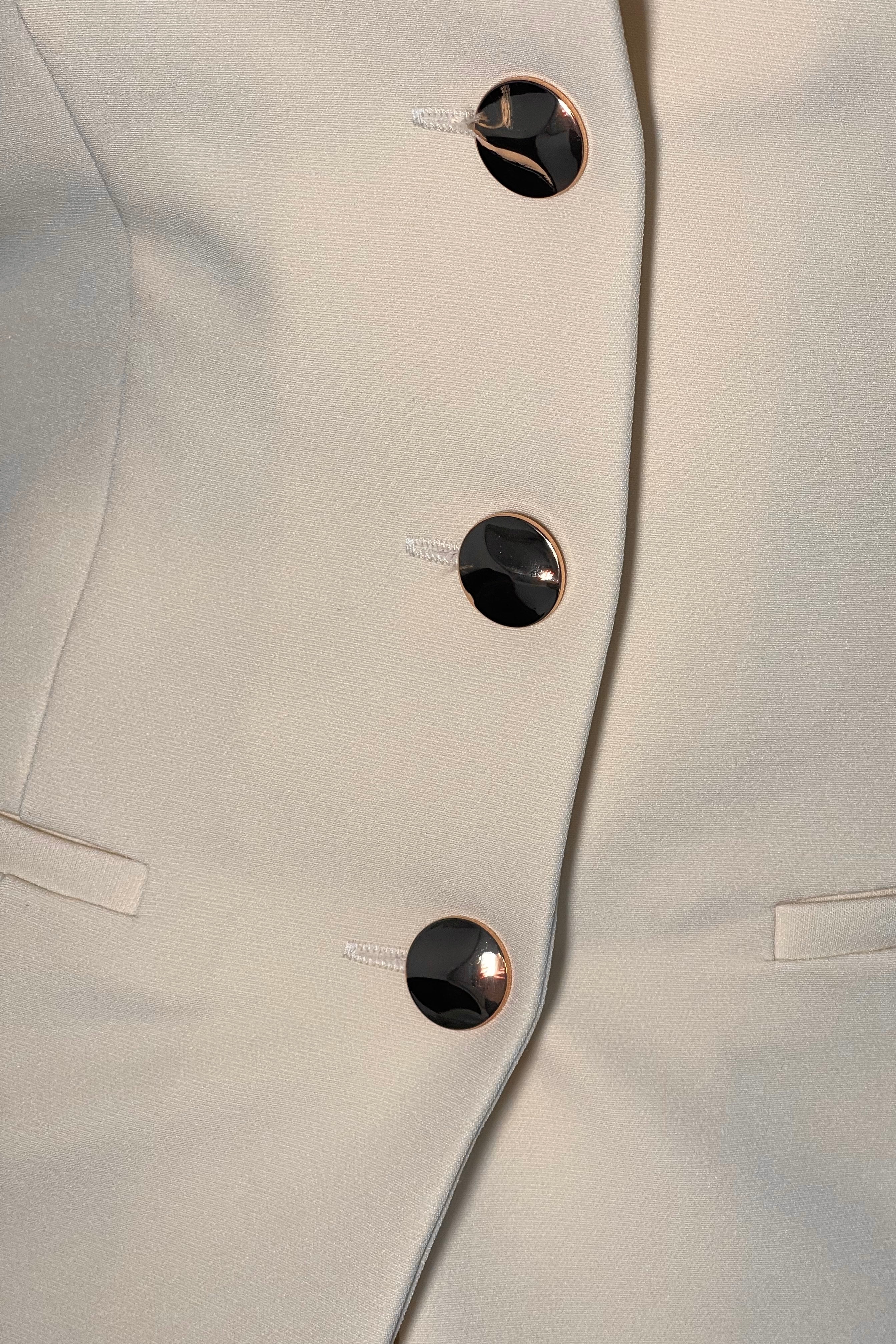 Jamie Square Neckline Waistcoat Ivory