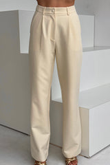 Jo Pleat Detail Tailored Trouser Ivory