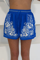 Kaia Blue Print Shorts