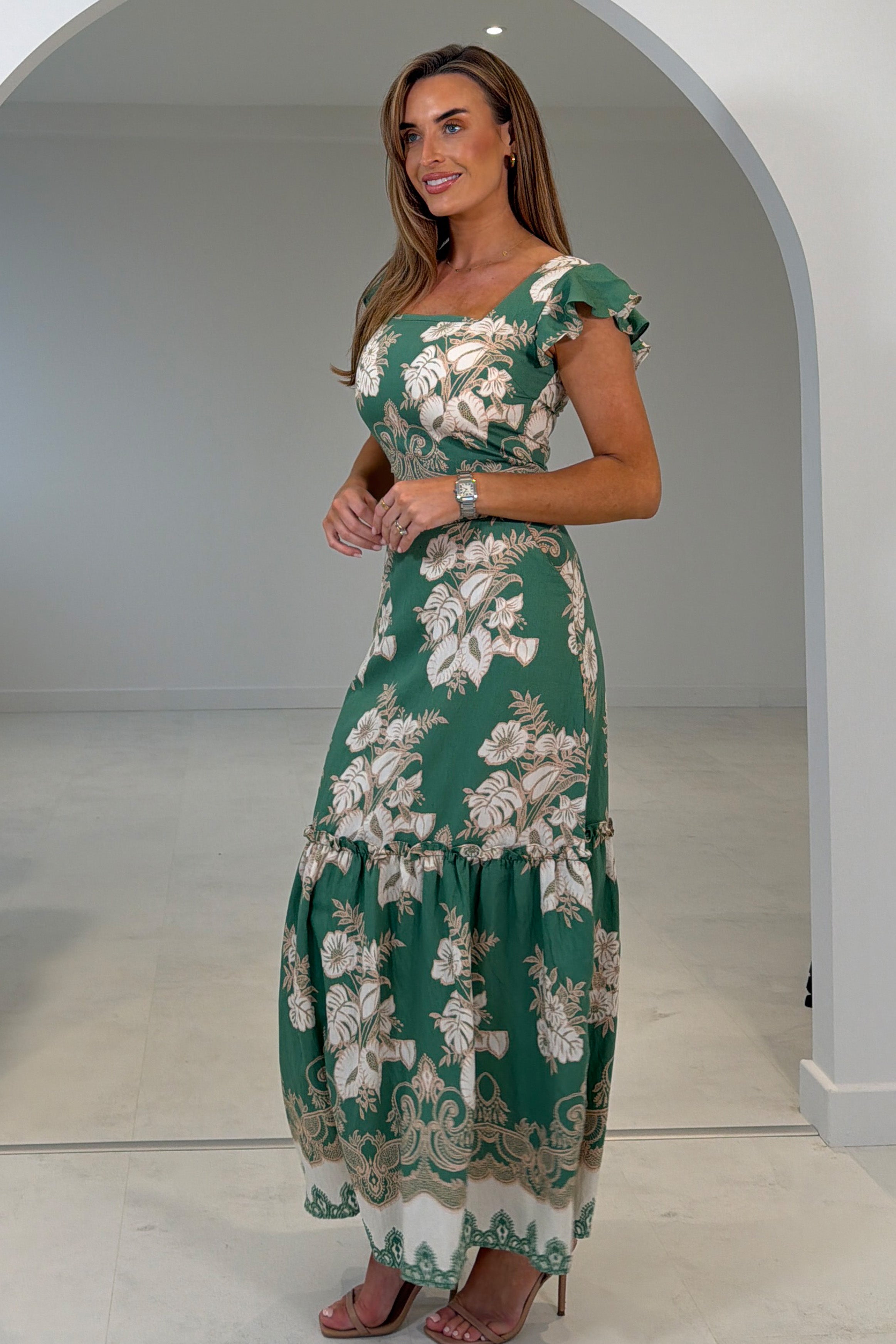 Blossom Green Floral Skirt