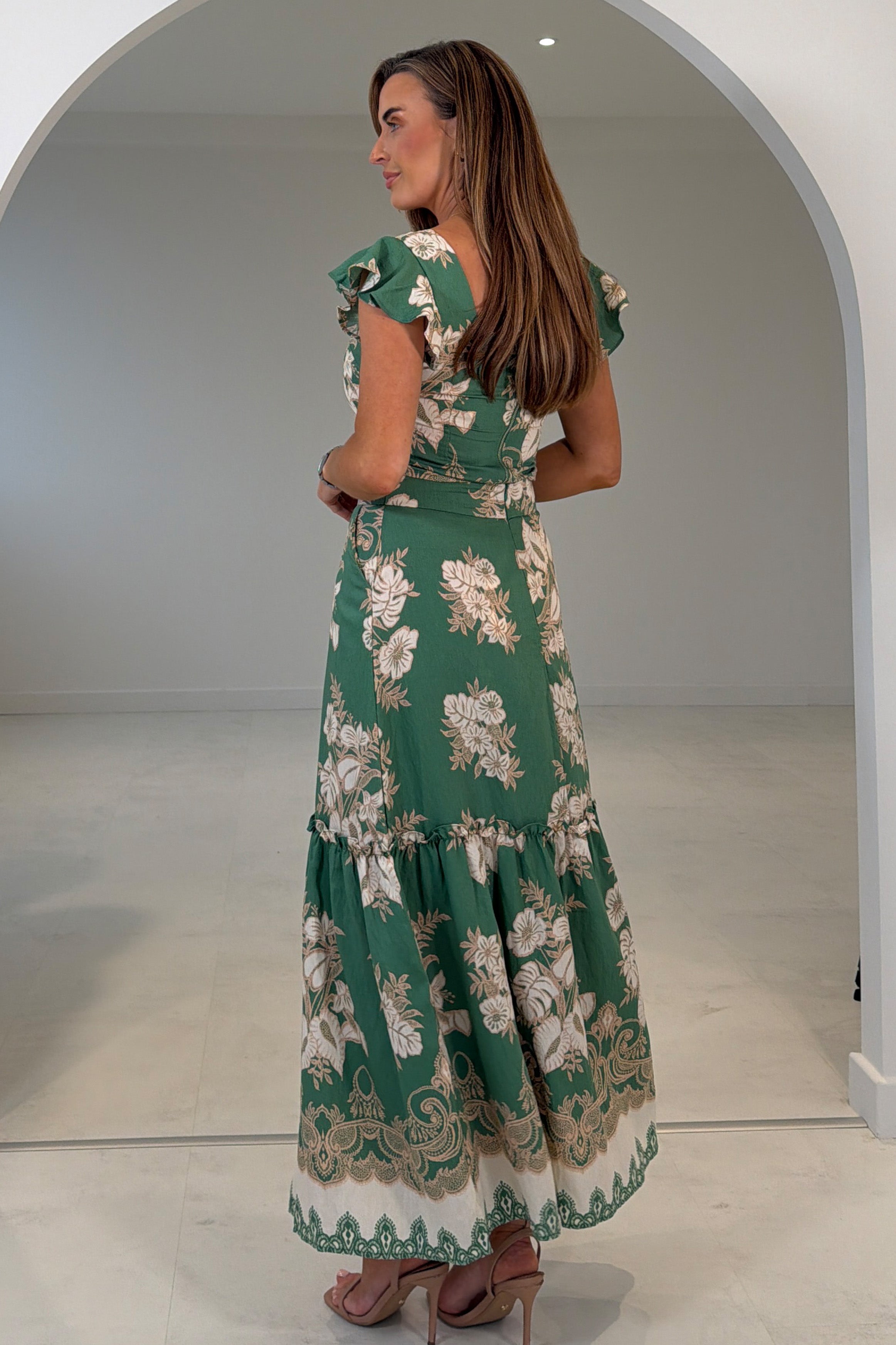 Blossom Green Floral Skirt