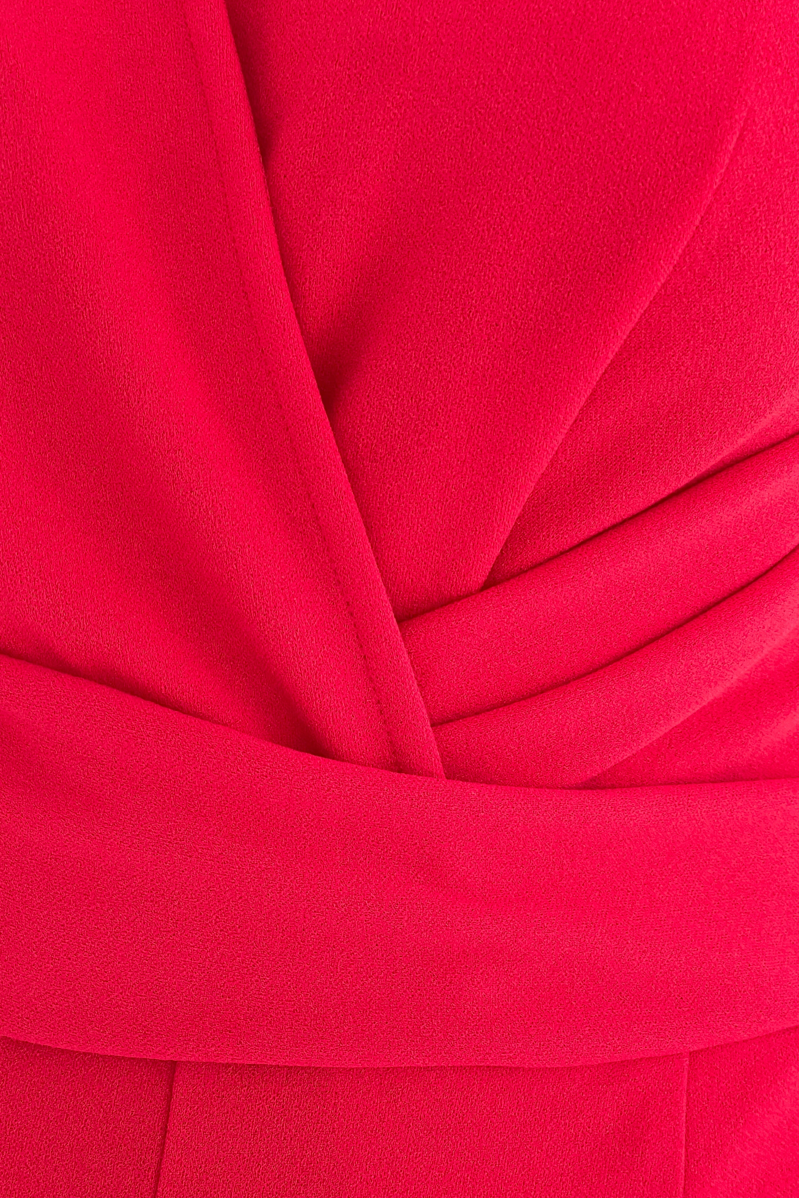 Bridget Twist Font Split Arm Jumpsuit Bright Red