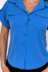 Jane Short Sleeve Shirt Blue