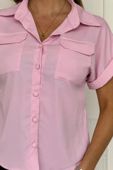 Jane Short Sleeve Shirt Pink