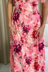 Beverly Floral Tie Shoulder Midi Dress