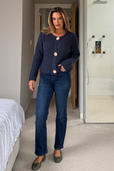 Kelbie Chunky Knit Cardigan Navy