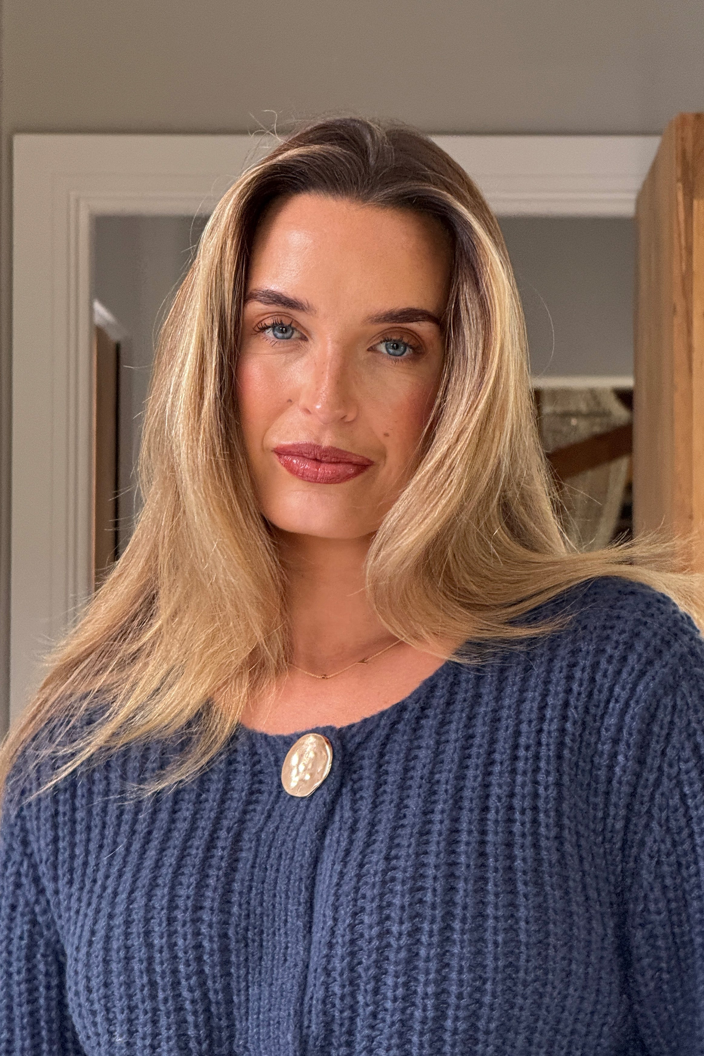 Kelbie Chunky Knit Cardigan Navy