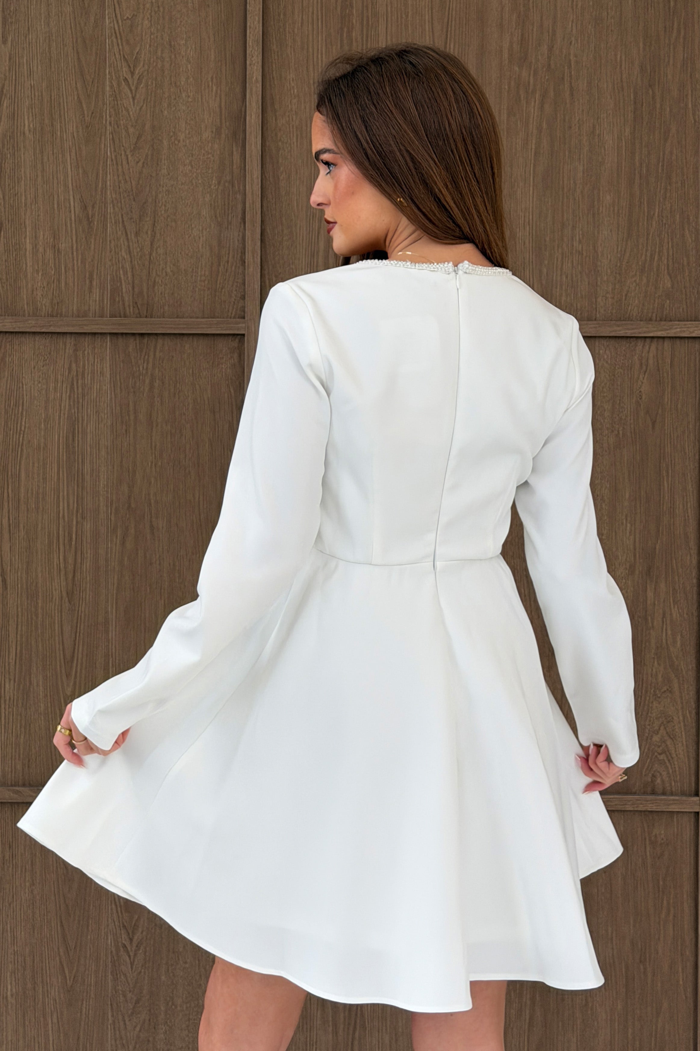 Kathryn Square Neck Mini Dress White
