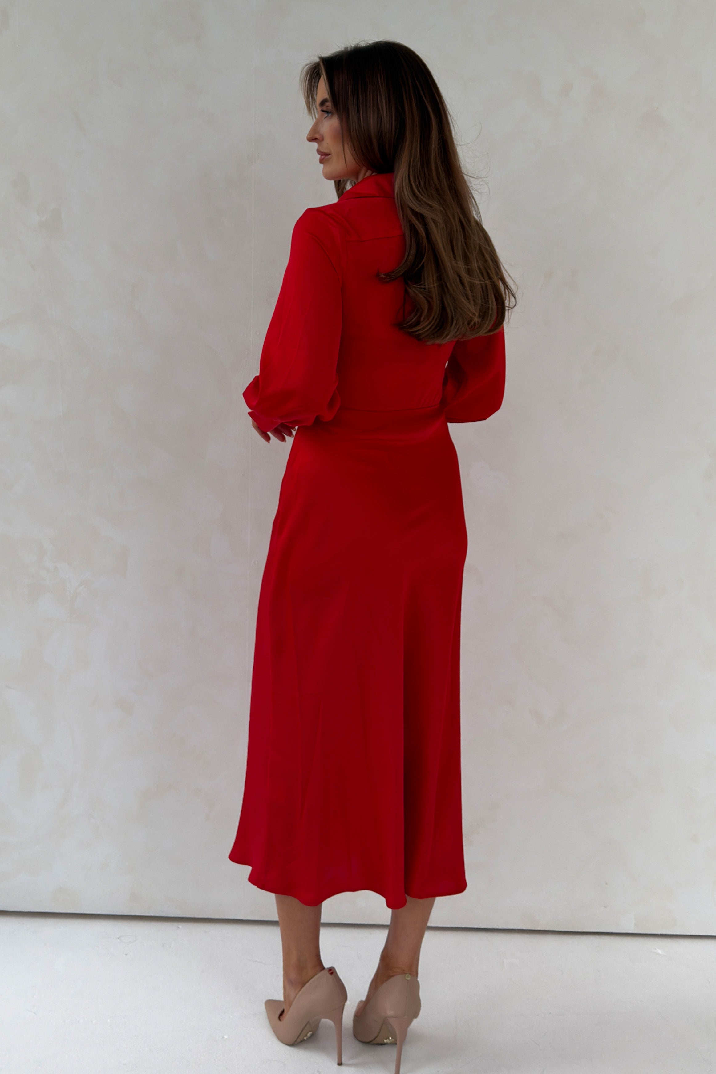 Kelly Wrap Over Maxi Dress Red