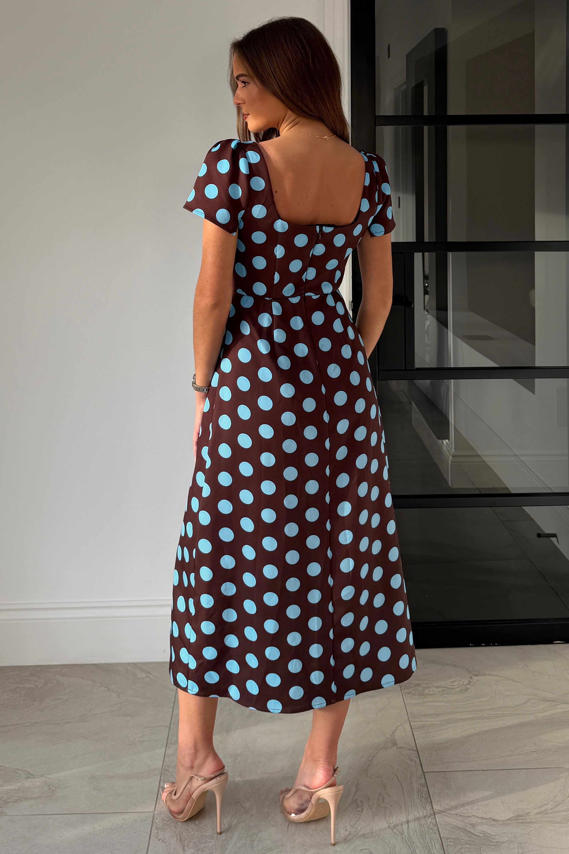 Alba Split sleeve detail midi Dress
