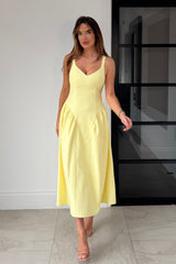 Autumn Strappy Maxi Dress Yellow