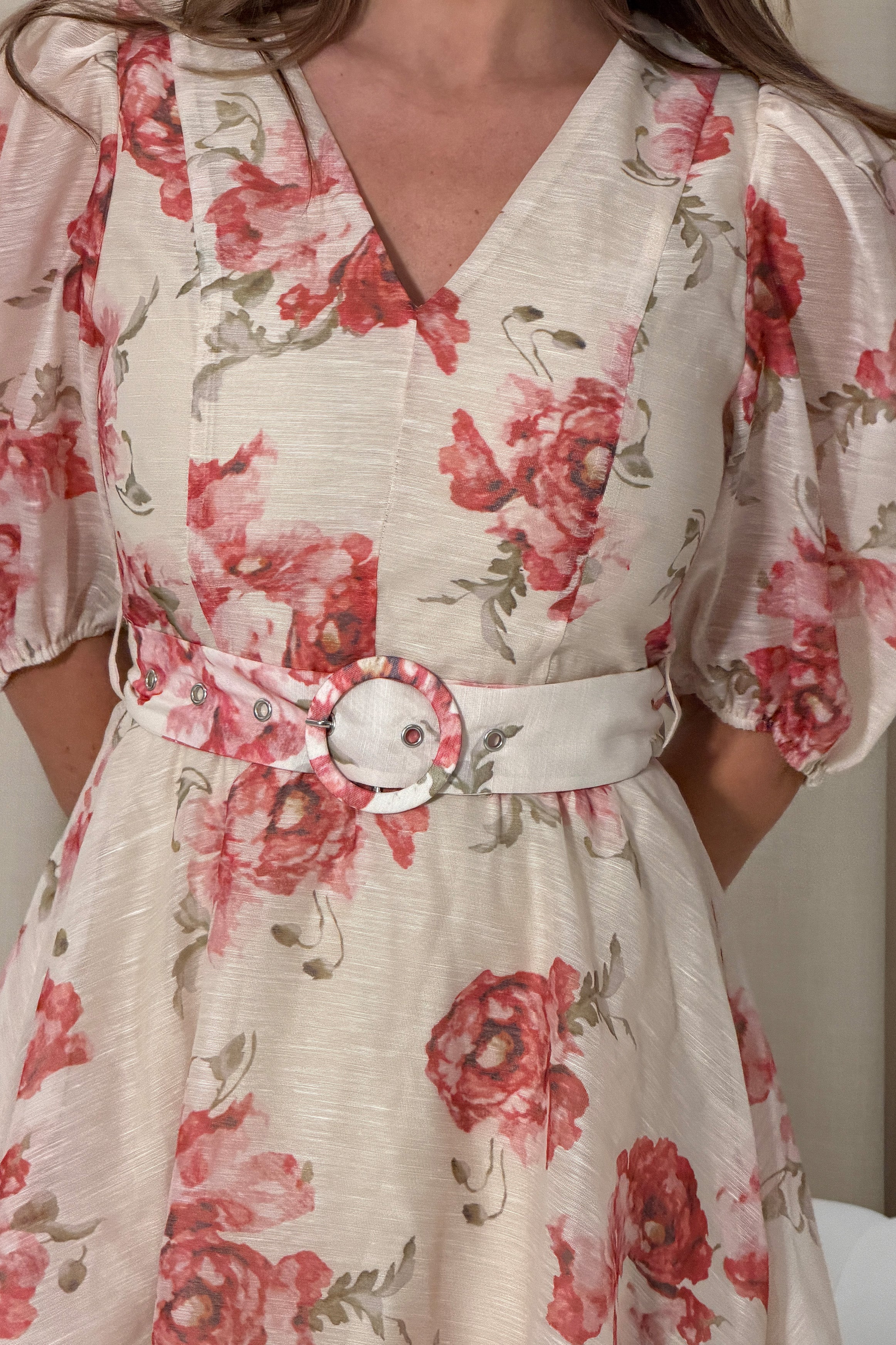 Indianna Belted Mini Dress Floral