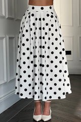 Kristen Midi Skater Skirt Polka