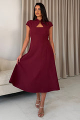 Amora Midi Dress Wine