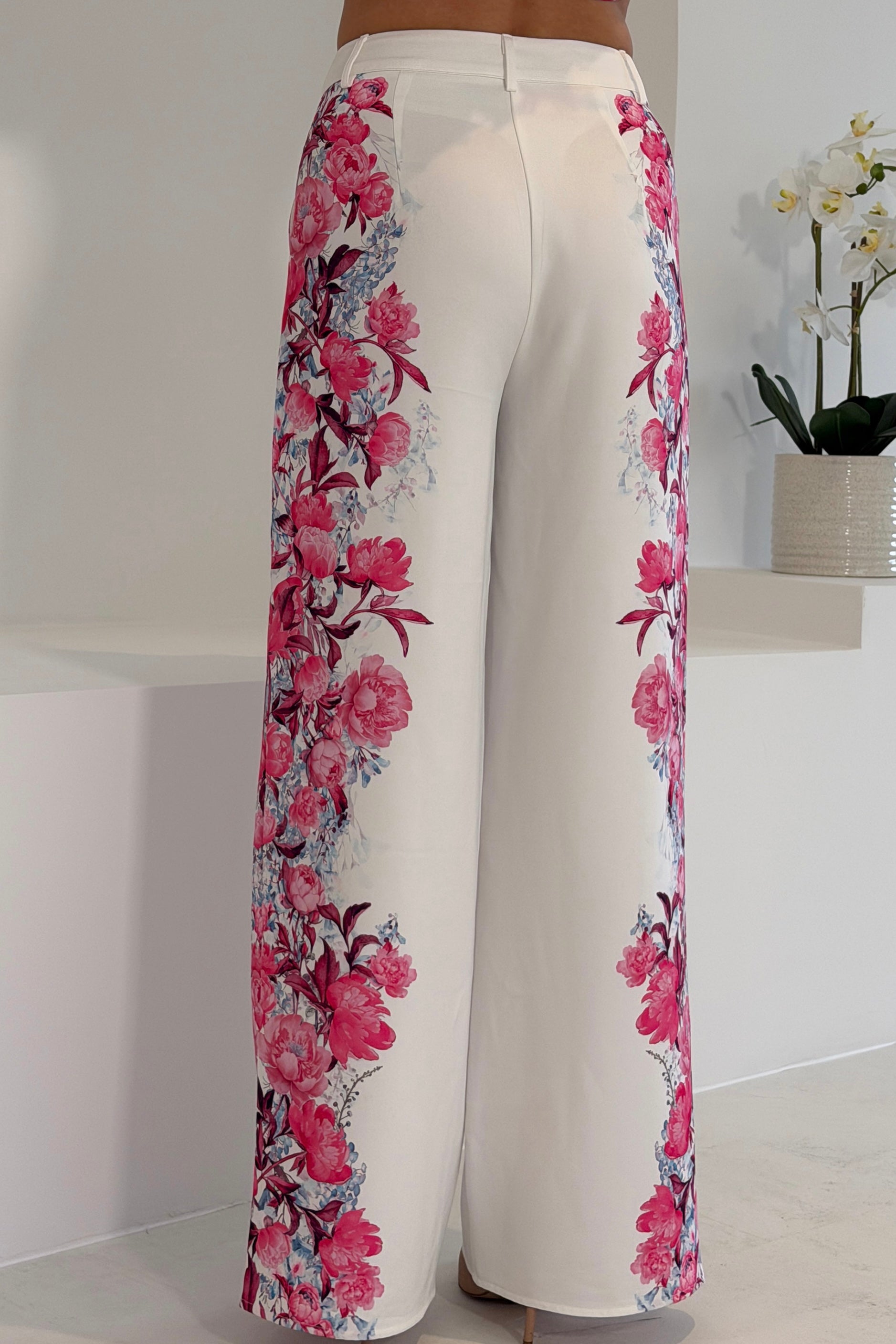 Flavia Printed Trouser Cream